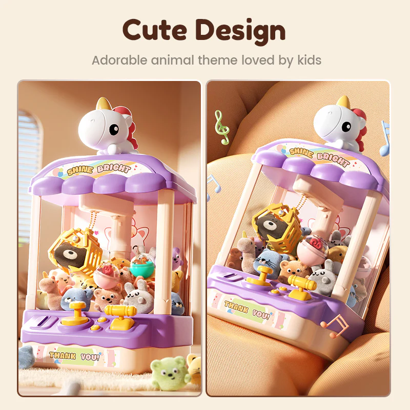📢📢50 % de réduction !!! 🎅 Machine à pince animaux mignonne pour enfants 🎉 Comprend des peluches et des jouets en capsule🧸 - Image 2
