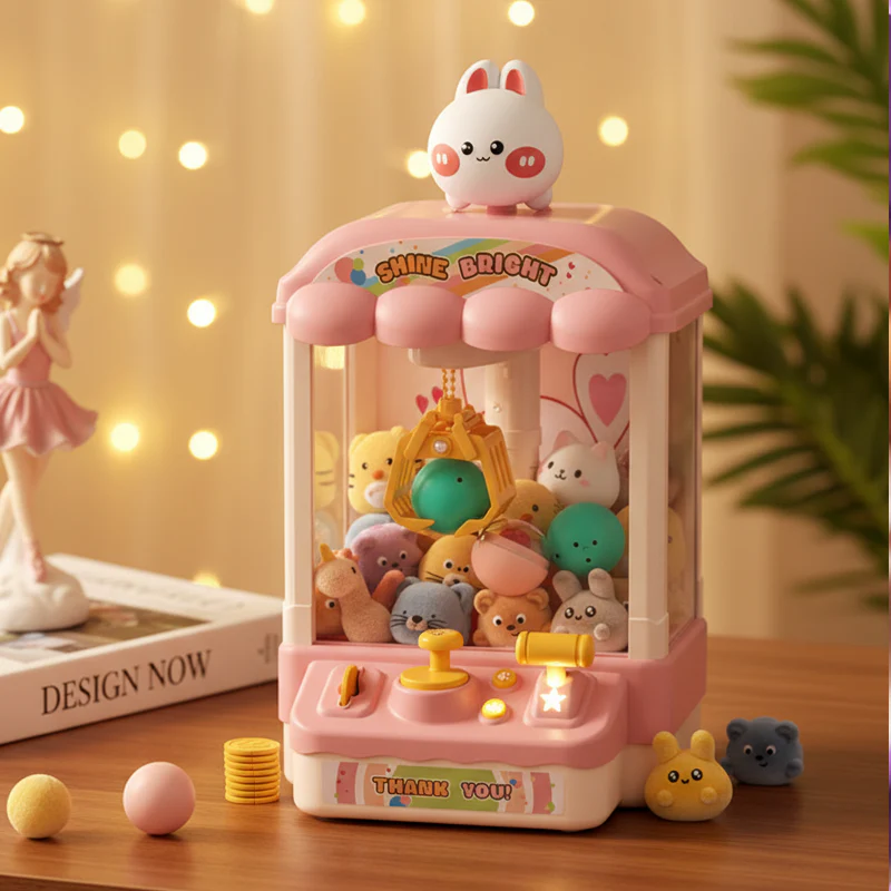 📢📢50 % de réduction !!! 🎅 Machine à pince animaux mignonne pour enfants 🎉 Comprend des peluches et des jouets en capsule🧸 - Image 8