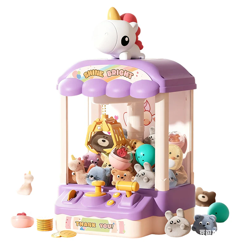 📢📢50 % de réduction !!! 🎅 Machine à pince animaux mignonne pour enfants 🎉 Comprend des peluches et des jouets en capsule🧸 - Image 9