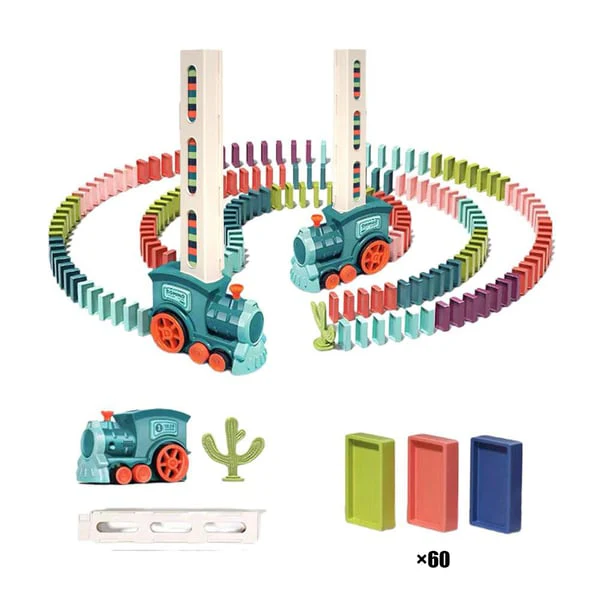 📢📢50% DE RÉDUCTION !!!✨ Automatic Domino Train - Continuous Chain Reaction with 360-Degree Rotation for Endless Fun 🚂🎯 - Image 7