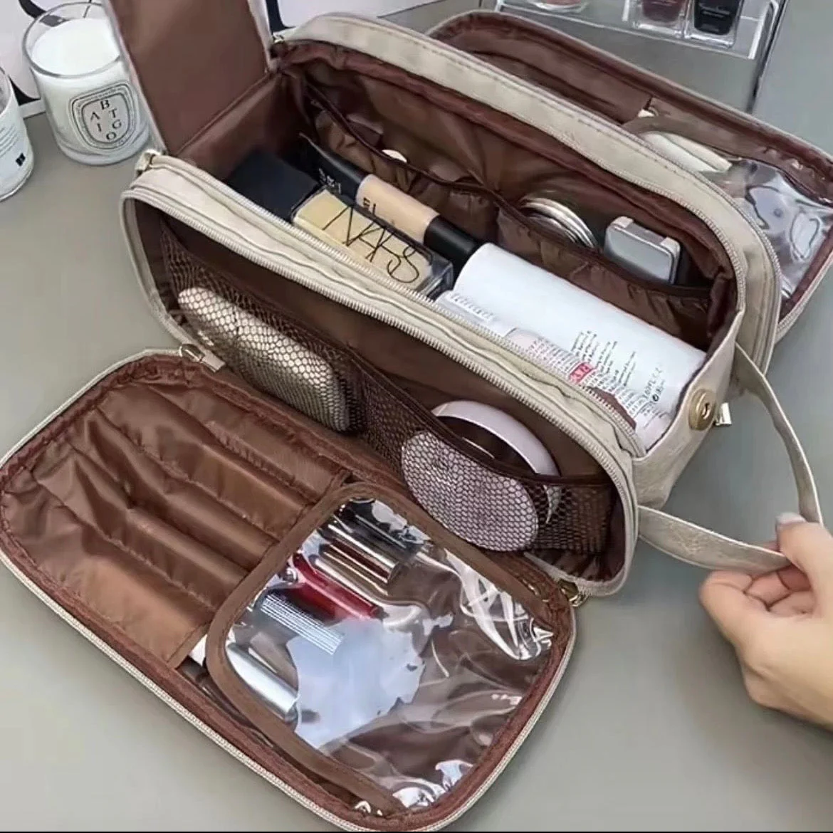 📢Durée limitée 63% de réduction✨🌸Sac à Cosmétiques de Grande Capacité à Huit Compartiments🌸 - Image 7