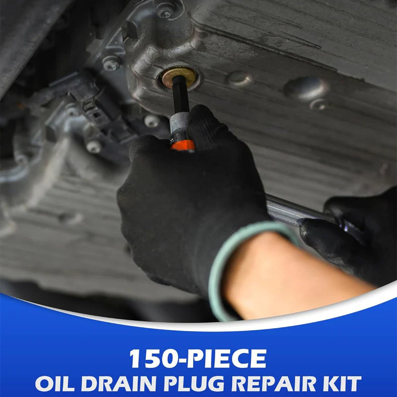 🛠️49 % DE RÉDUCTION MAINTENANT 🔥 Certification professionnelle🔧Kit de réparation de filetage de carter d'huile 114 pièces - Image 3