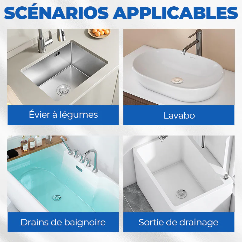 🚰 ACHETEZ 1 - RECEVEZ 1 GRATUIT ! ✨ Filtre de Vidange d'Évier Universel - Retient les Déchets sans Bloquer l'Eau, Installation Facile et Nettoyage Rapide 🛠️📦 - Image 2
