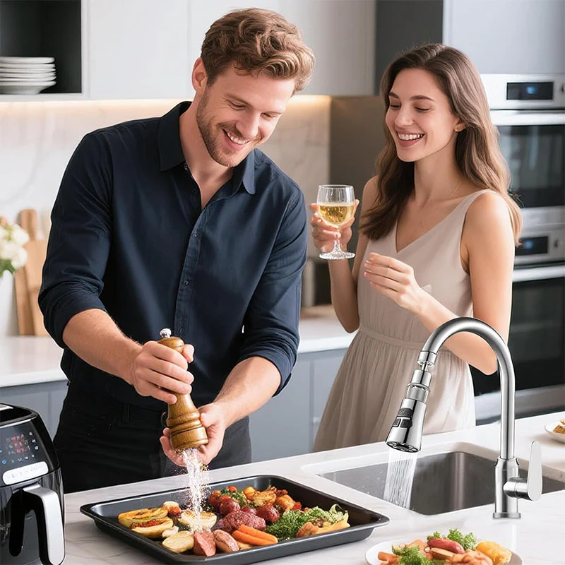 đ50% de rĂ©duction pour une durĂ©e limitĂ©eđ§AĂ©rateur de robinet de cuisine pivotant Ă 360° - Image 5