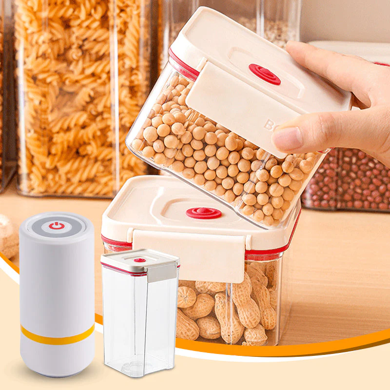 💥prix très bas💥 Bocaux de stockage en plastique scellés sous vide avec pompe - Image 2