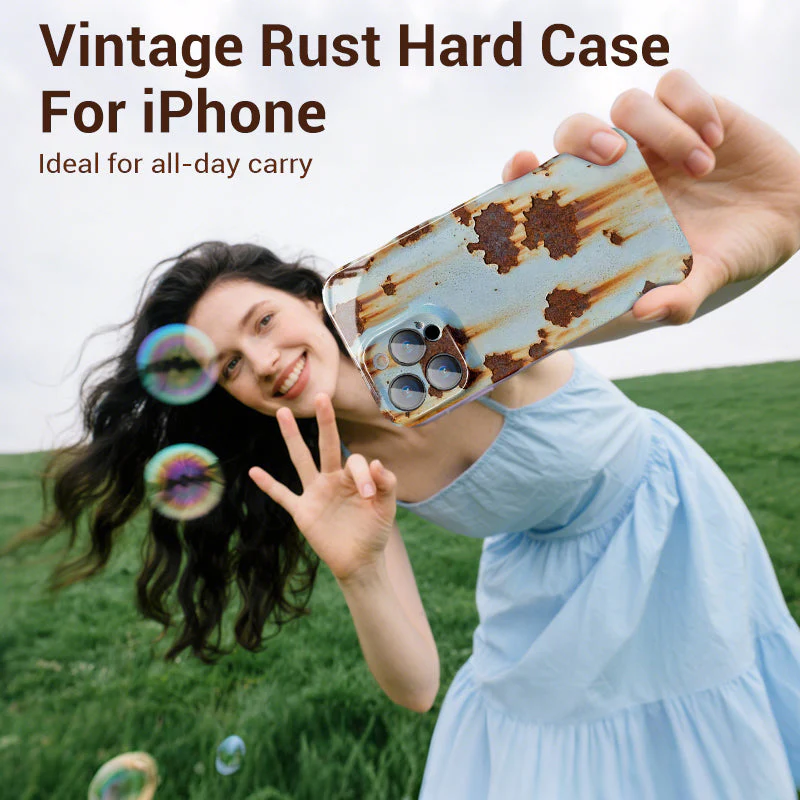 🏆📱Coque rigide Vintage Rust pour iPhone👑 - Image 5