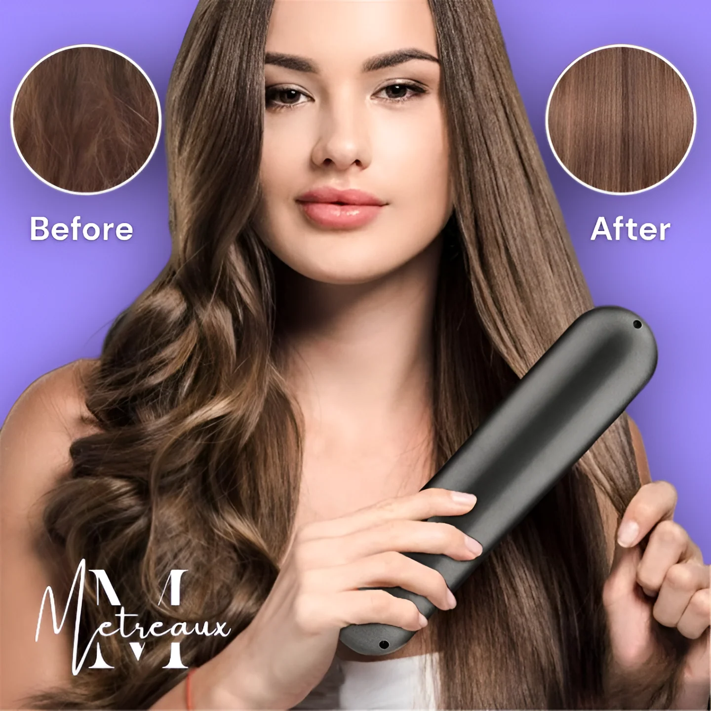 🔥 Offre spéciale : 50 % de réduction 💁‍♀️ Peigne lissant chauffant sans fil en céramique - Image 4