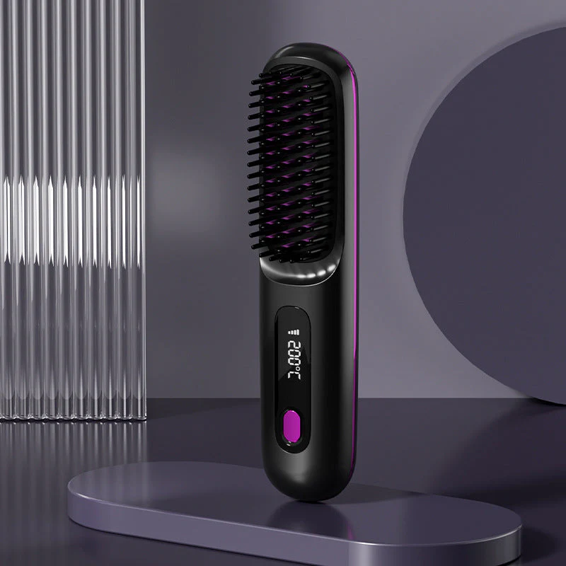 🔥 Offre spéciale : 50 % de réduction 💁‍♀️ Peigne lissant chauffant sans fil en céramique - Image 5