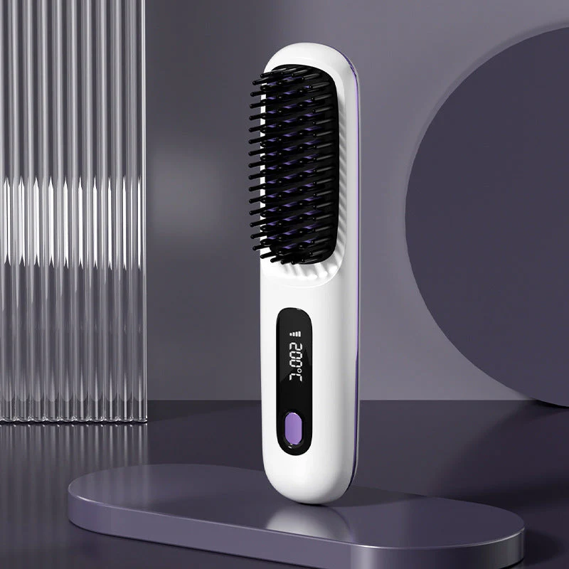 🔥 Offre spéciale : 50 % de réduction 💁‍♀️ Peigne lissant chauffant sans fil en céramique - Image 6