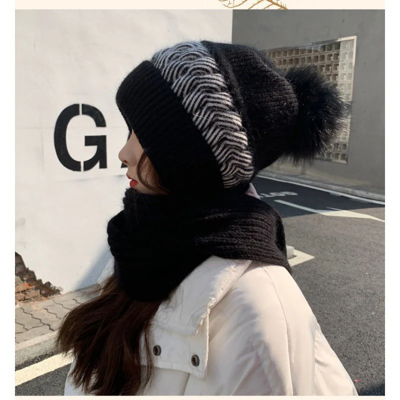 Ideal Gift - Warm & Cozy Knitted Hooded Scarf - Image 2