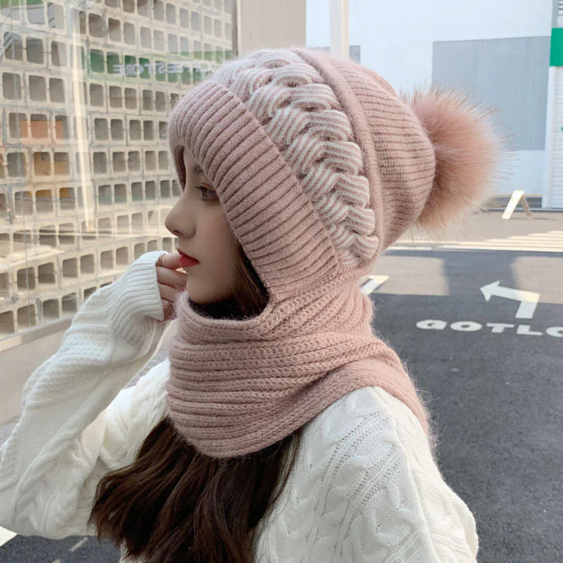 Ideal Gift - Warm & Cozy Knitted Hooded Scarf - Image 4