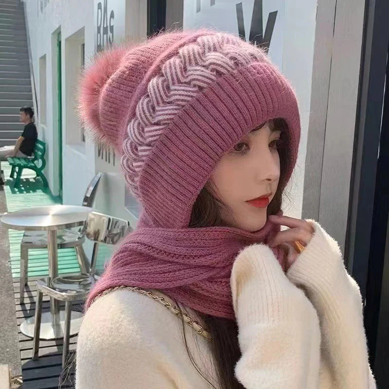 Ideal Gift - Warm & Cozy Knitted Hooded Scarf - Image 7