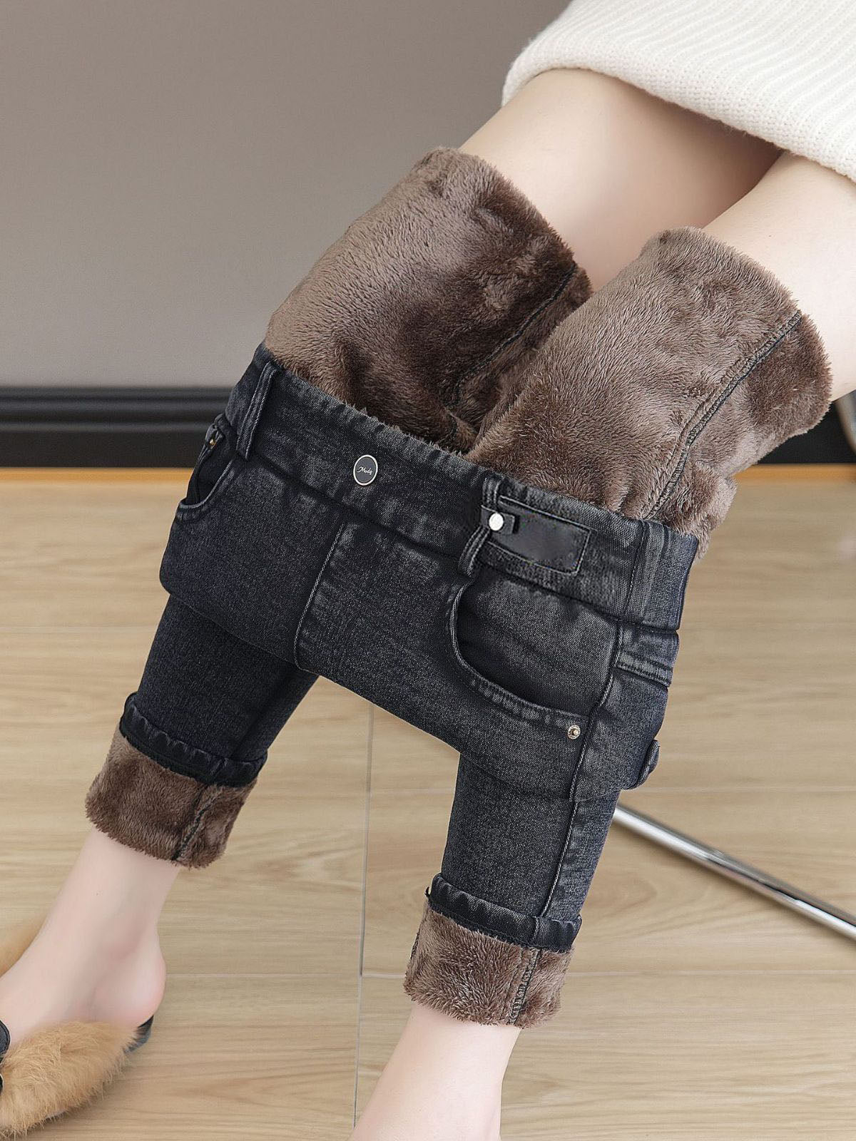 👖 70% DE RÉDUCTION! ✨ JEAN SKINNY CHAUD - Taille Haute & Tissu Stretch, Confort Optimal pour l'Hiver, Style Tendance pour Quotidien et Sorties ❄️💃 - Image 12