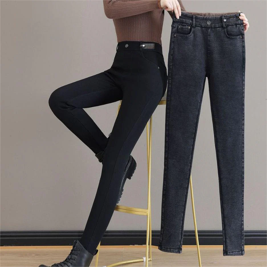 👖 70% DE RÉDUCTION! ✨ JEAN SKINNY CHAUD - Taille Haute & Tissu Stretch, Confort Optimal pour l'Hiver, Style Tendance pour Quotidien et Sorties ❄️💃 - Image 2