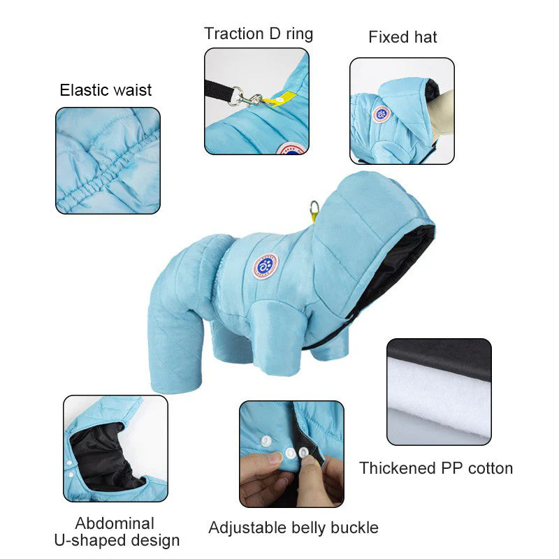 📢📢50 % de réduction !!!🎅🎄 Combinaison Hiver pour Chien - Polaire Douce & Fermeture Éclair, Idéale pour Garder Votre Animal au Chaud ✨ - Image 7