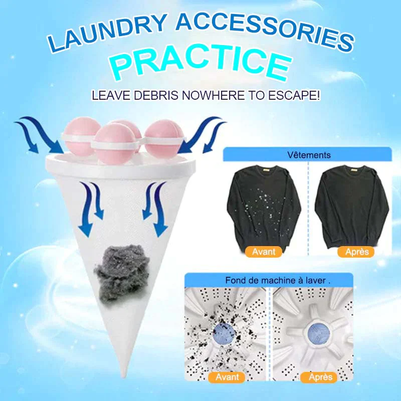 Sac filtre flottant pour lave - linge balle de nettoyage - Image 2