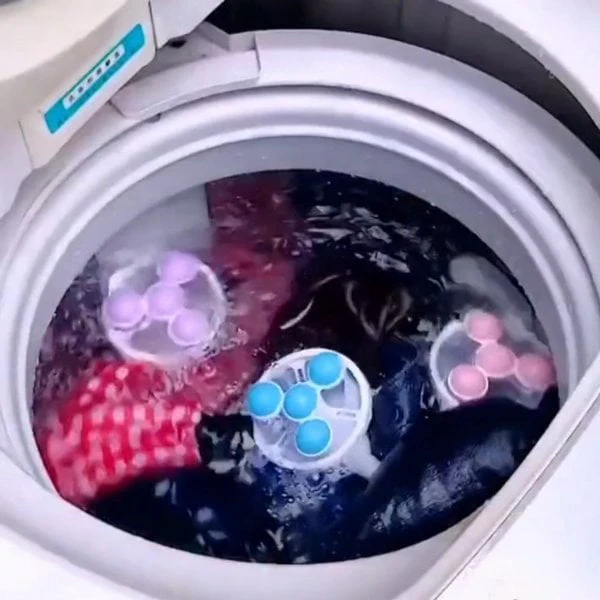 Sac filtre flottant pour lave - linge balle de nettoyage - Image 9