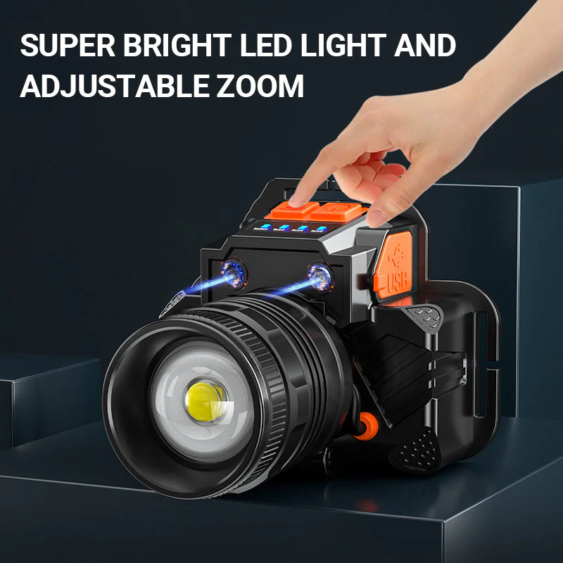 Waterproof Bright Rechargeable Headlamp Flashlight - Image 7