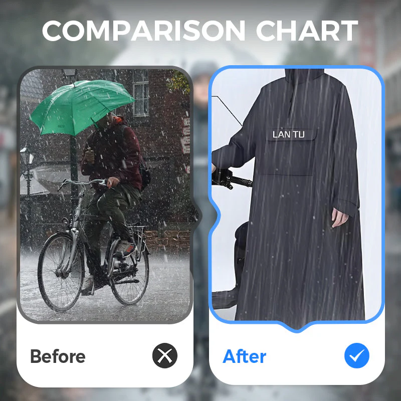 📢📢50 % de réduction！！！📍Imperméable long à capuche pour scooter - Image 3