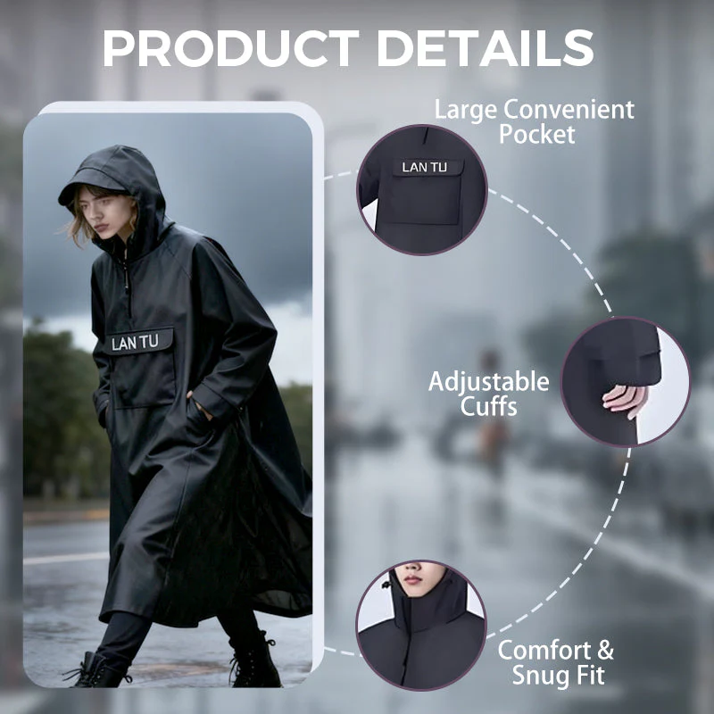 📢📢50 % de réduction！！！📍Imperméable long à capuche pour scooter - Image 4