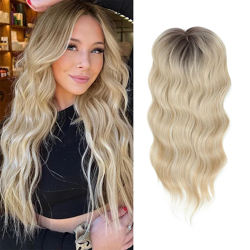 🌸50% de réduction pour une durée limitée👧 Wavy Clip-In Hair Topper avec Bangs pour l'amincissement des cheveux - Image 17