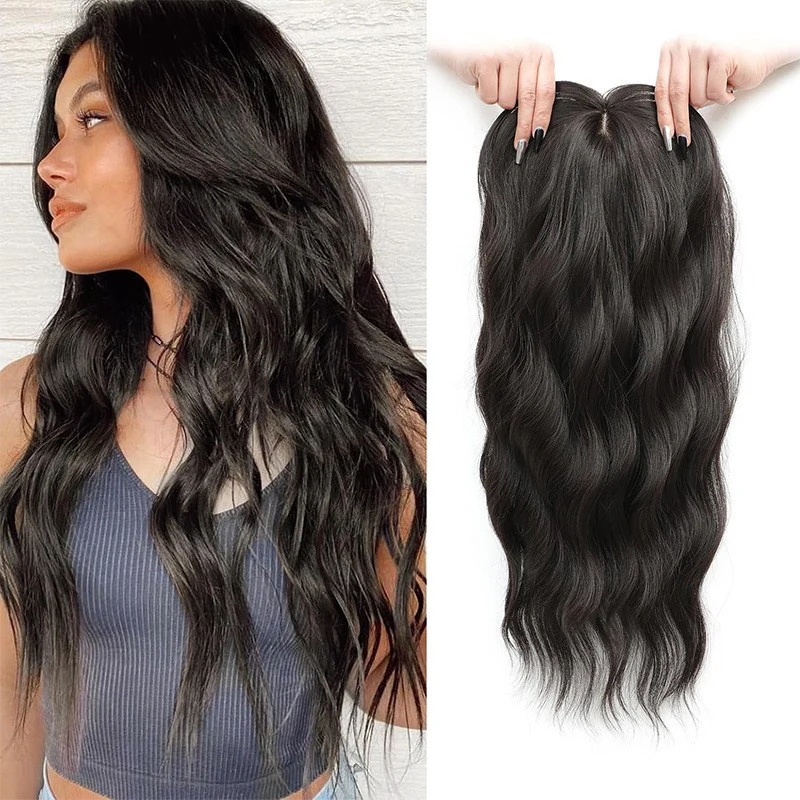 🌸50% de réduction pour une durée limitée👧 Wavy Clip-In Hair Topper avec Bangs pour l'amincissement des cheveux - Image 6