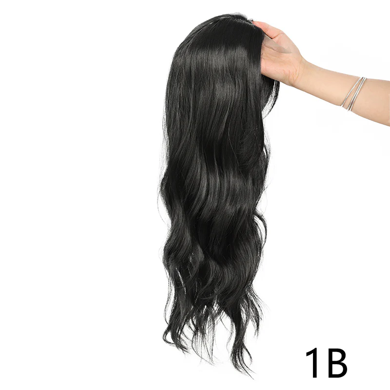 🌸50% de réduction pour une durée limitée👧 Wavy Clip-In Hair Topper avec Bangs pour l'amincissement des cheveux - Image 9