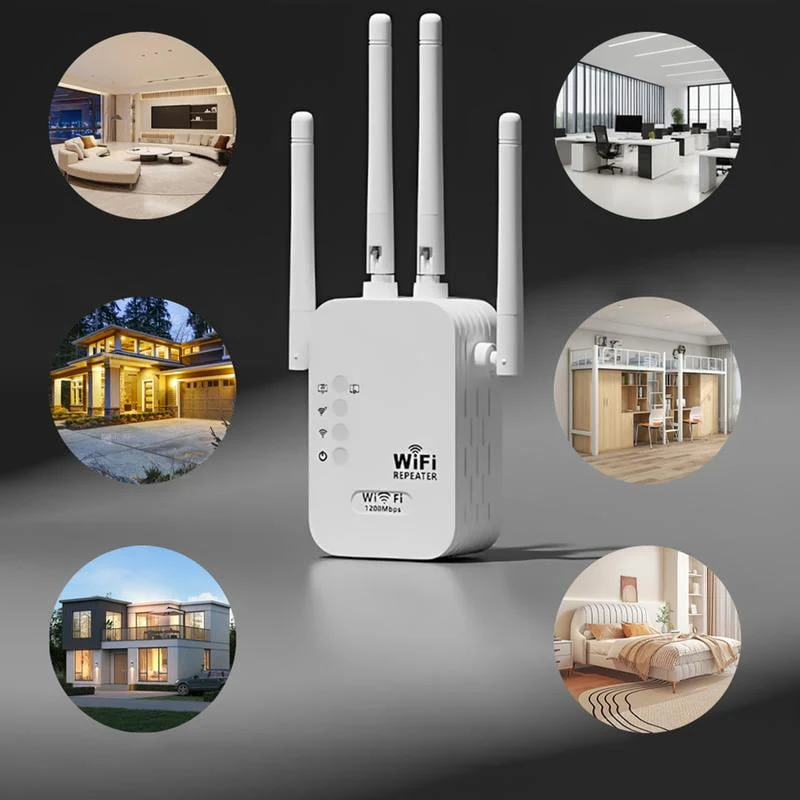 đ Dernier jour Promotion 58% đ„ Extenseur WiFi 2025,1200Mbps Booster de signal Ă double bande (5GHz/2.4GHz), couvre 10 000 pieds carrĂ©s et 50 appareils, rĂ©pĂ©teur avec port Ethernet pour la maison - Image 3
