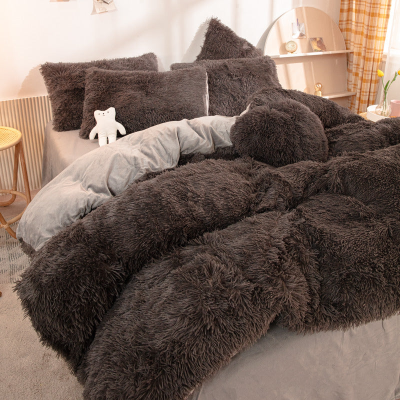 [winter gift]Winter Warm Plush Bedding 4-Piece Set - Image 15