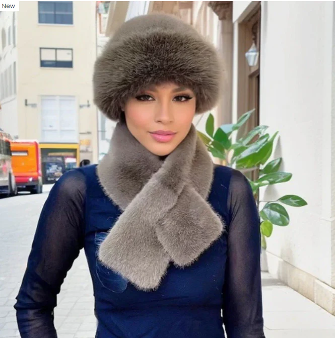 📢📢60 % de réduction !!! 🎅Écharpe d'hiver Bonnet en peluche Combinaison chaude épaissie - Image 2