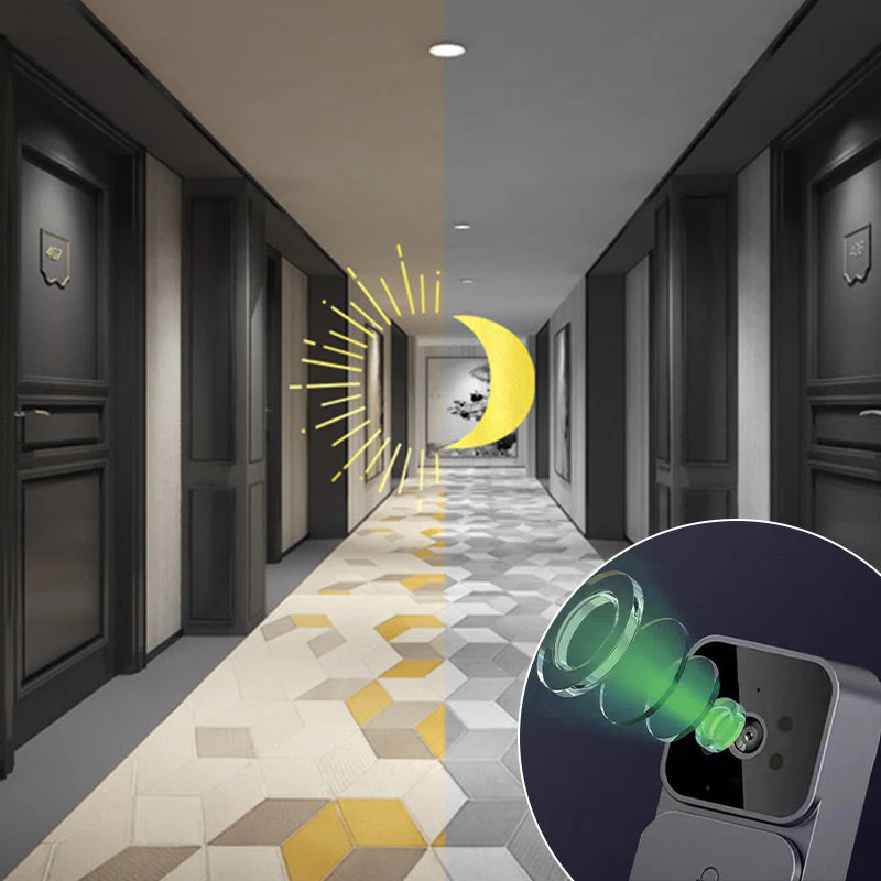 📢📢60% de réduction !! ⏰Système de Sonnette Vidéo HD – Sécurité Domestique 24h/24 avec Vision Nocturne & Interphone ! 🏠👁️ - Image 2