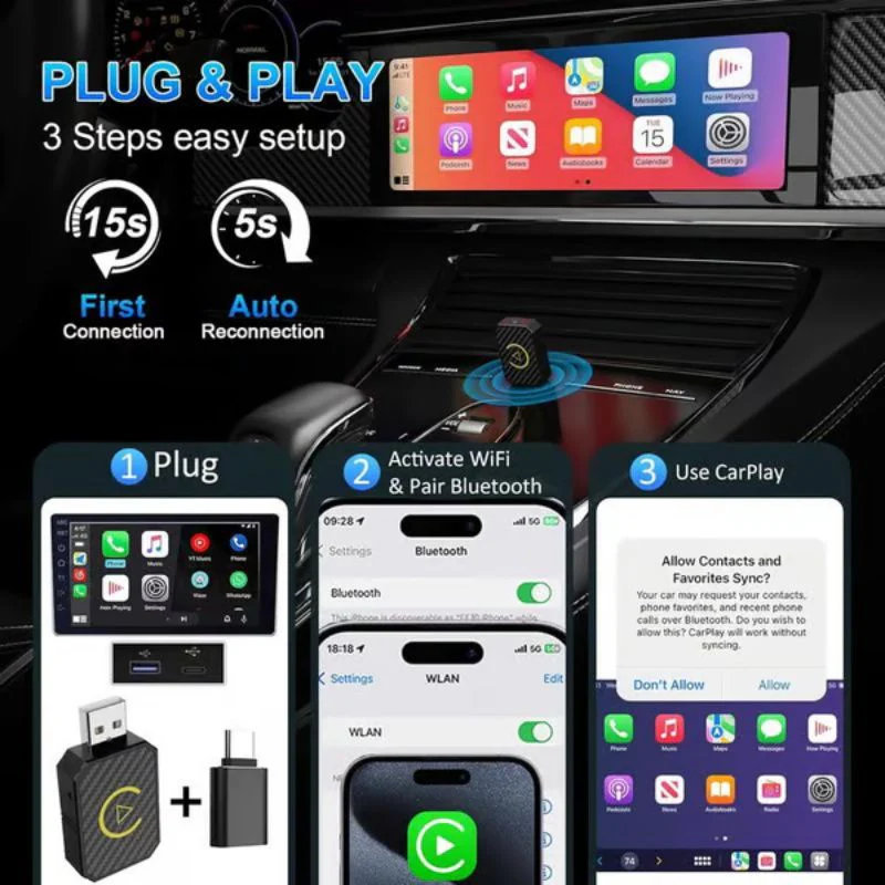 📢60% de réduction pour une durée limitée✨ Adaptateur Carplay sans fil d'interconnexion embarquée - Image 6