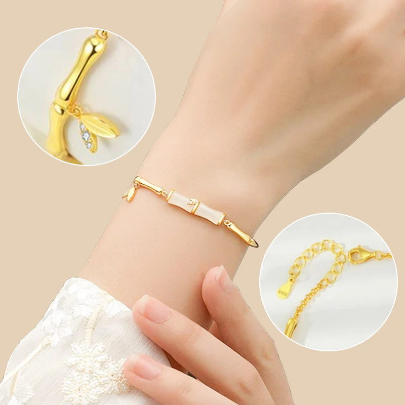 🎁✨Achetez-en 1 obtenez-en 1 gratuitement✨Bracelet en bambou pour femme avec chaîne