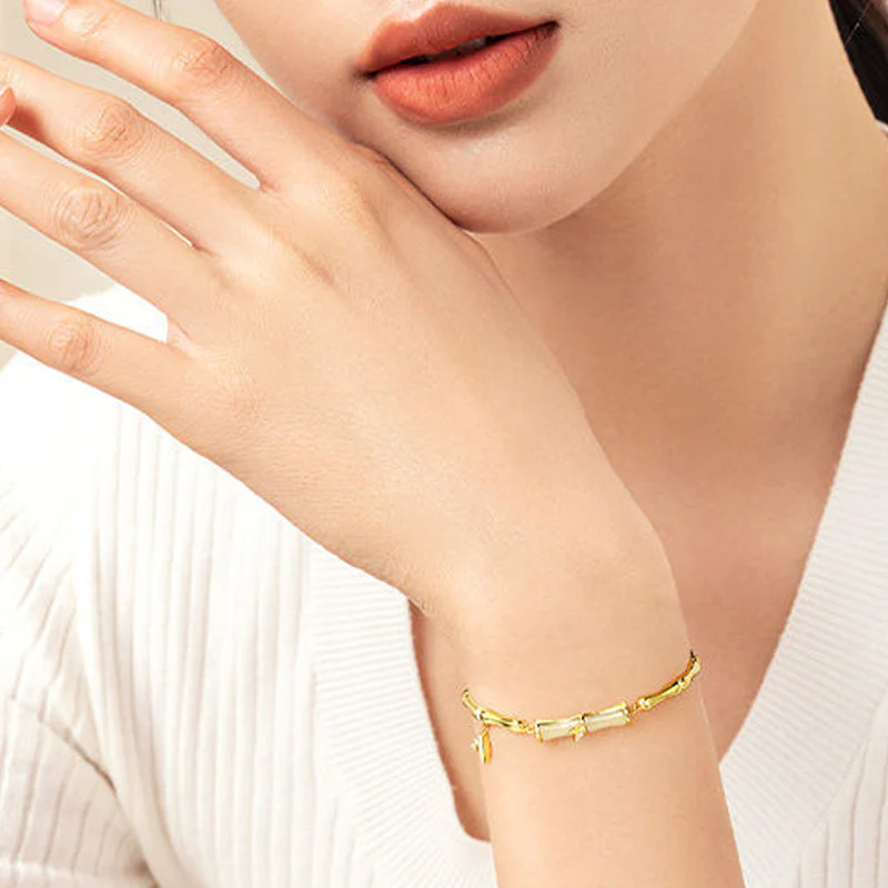 🎁✨Achetez-en 1 obtenez-en 1 gratuitement✨Bracelet en bambou pour femme avec chaîne - Image 2