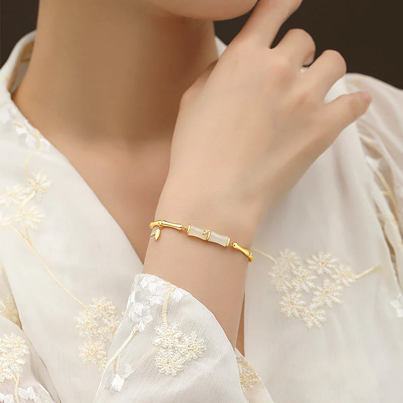 🎁✨Achetez-en 1 obtenez-en 1 gratuitement✨Bracelet en bambou pour femme avec chaîne - Image 4