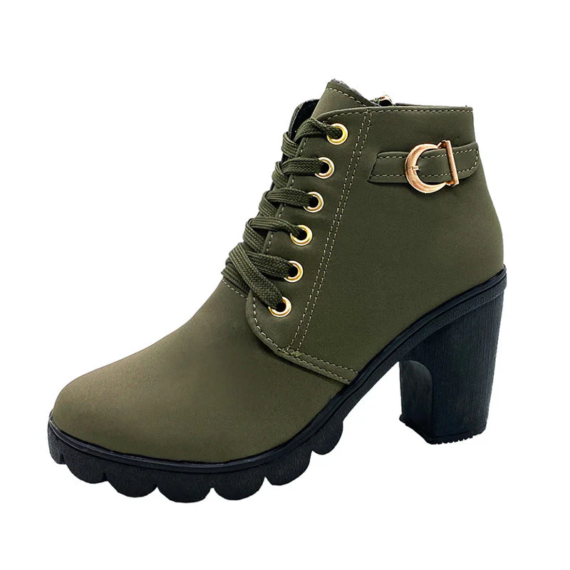 📢Dernier jour de soldes⏰ Bottes Femme à Talon Block Semelle Épaisse - Image 7