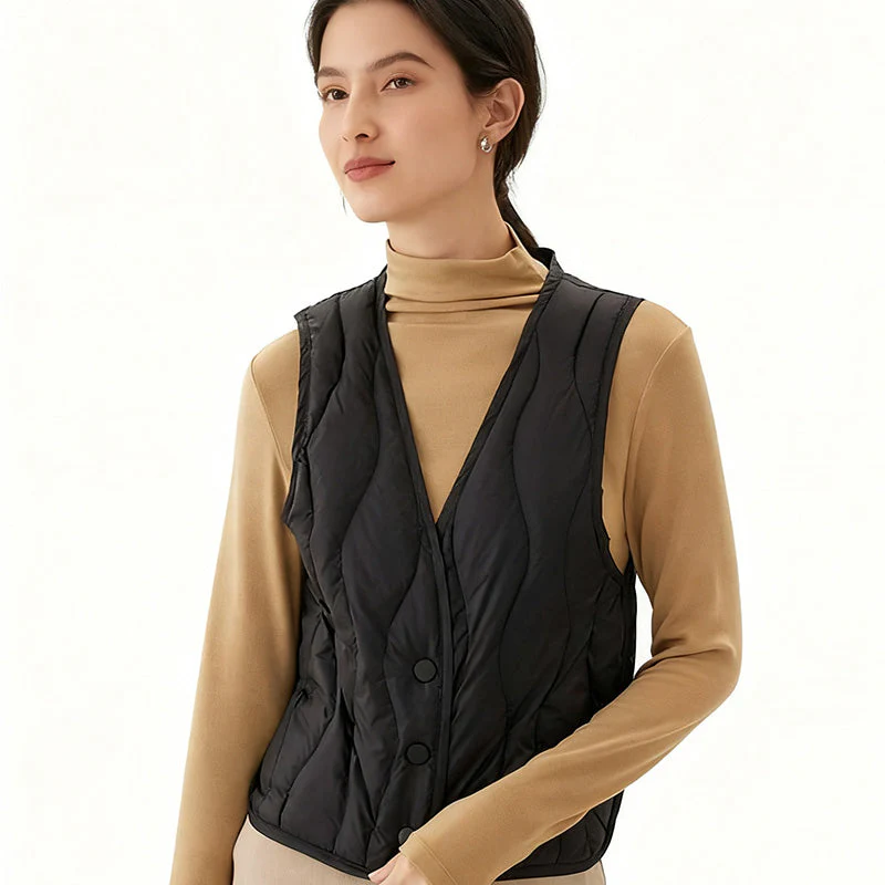 🔥 65 % DE RÉDUCTION 🎁Gilet matelassé chaud pour femme - Image 2