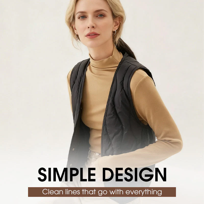 🔥 65 % DE RÉDUCTION 🎁Gilet matelassé chaud pour femme - Image 4