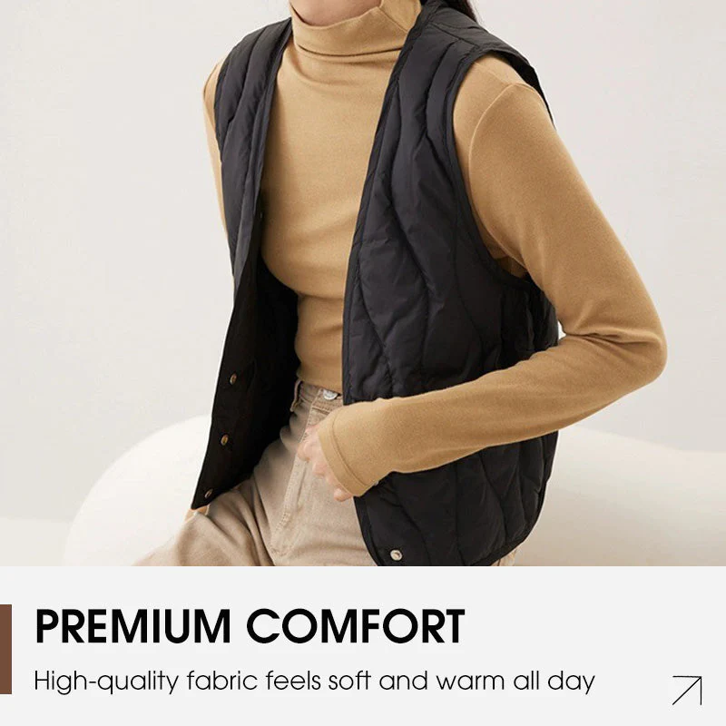 🔥 65 % DE RÉDUCTION 🎁Gilet matelassé chaud pour femme - Image 6