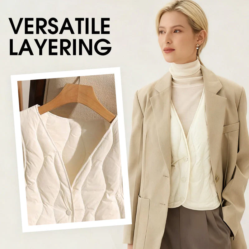 🔥 65 % DE RÉDUCTION 🎁Gilet matelassé chaud pour femme - Image 7