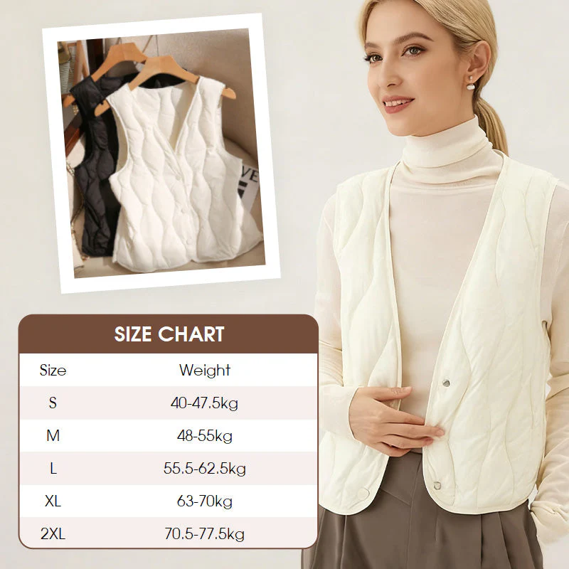🔥 65 % DE RÉDUCTION 🎁Gilet matelassé chaud pour femme - Image 8