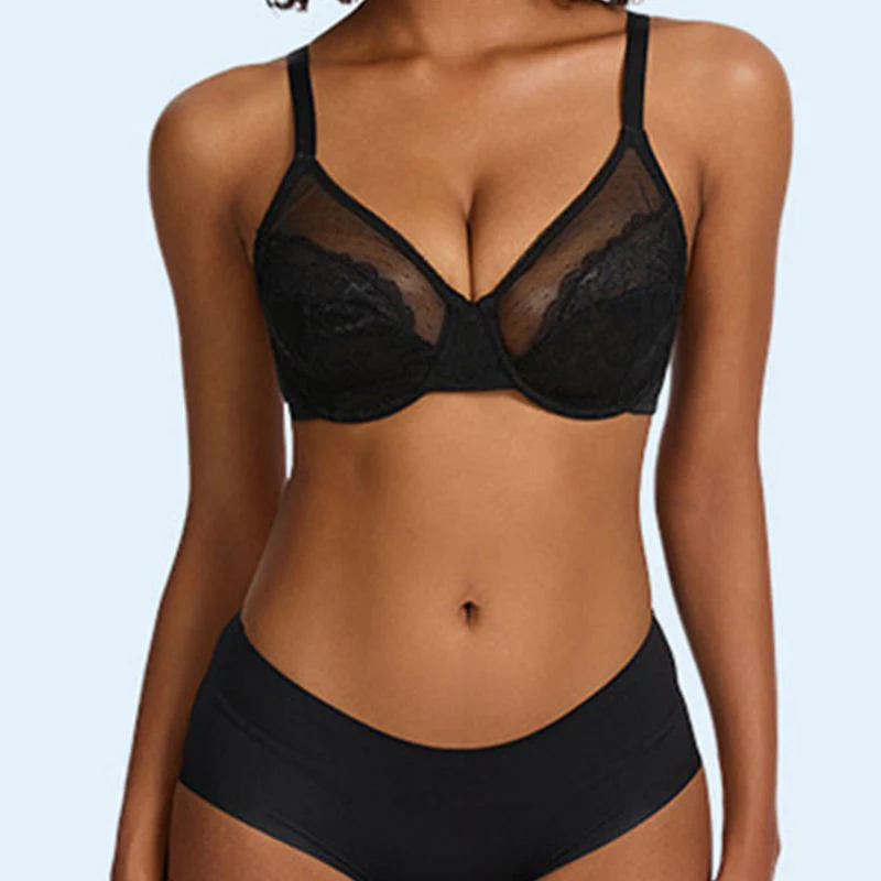 📢📢60 % de réduction !! ⏰Soutien-gorge confortable et élégant pour femme, avec dentelle et couverture intégrale - Image 4