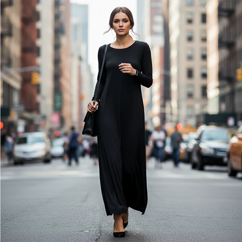 đąđą60 % de rĂ©duction !!â°Robe t-shirt Ă manches longues pour femme - Image 2