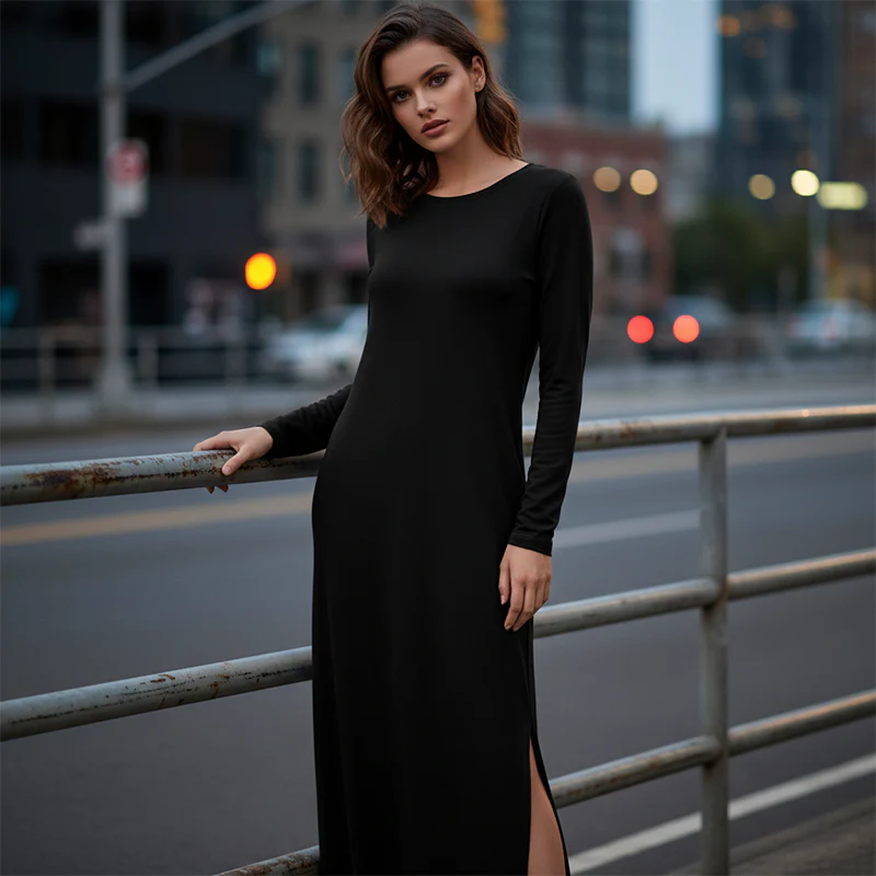 đąđą60 % de rĂ©duction !!â°Robe t-shirt Ă manches longues pour femme - Image 3
