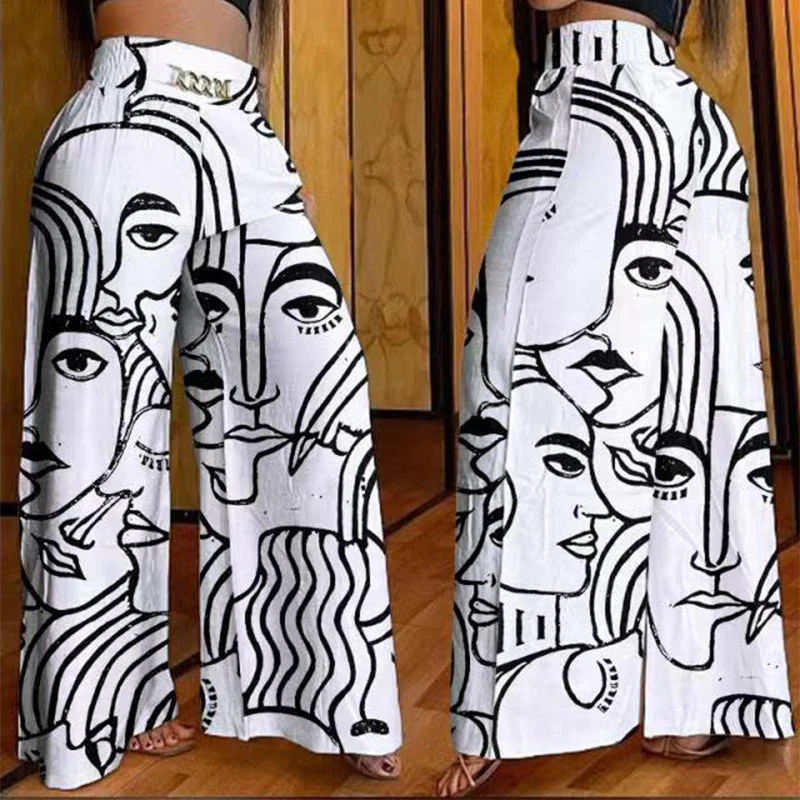 📢📢60 % de réduction !! ⏰Pantalon taille haute à jambes larges pour femme avec ceinture décorative - Image 10