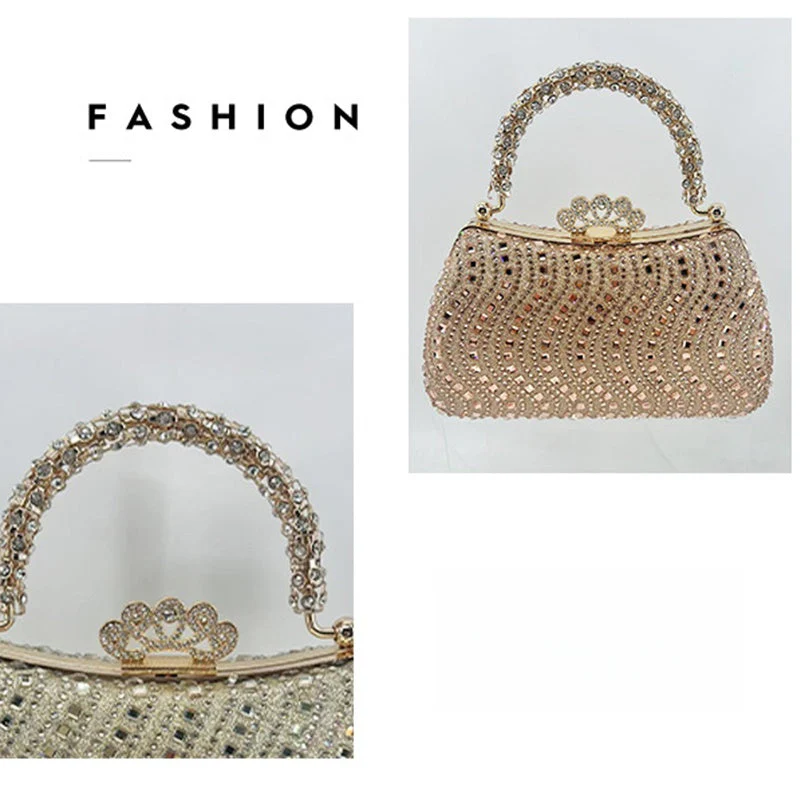 Women's Rhinestone Clutch Purses - Image 2