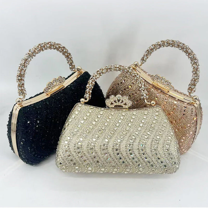Women's Rhinestone Clutch Purses - Image 5