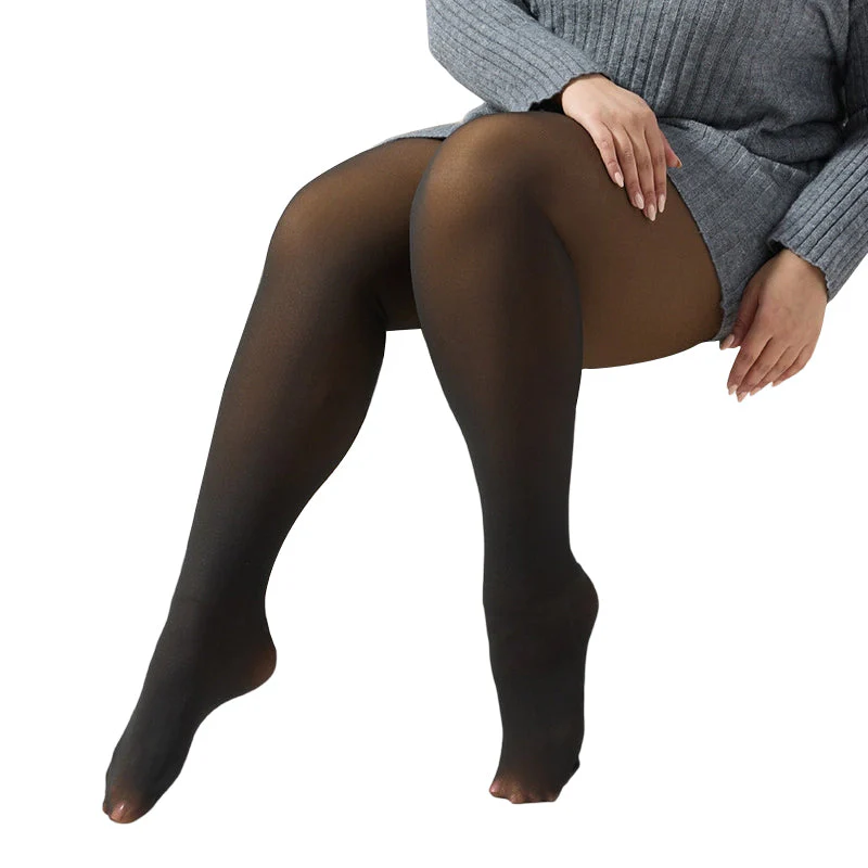 Collants chauds et extensibles pour femmes, doublés thermiquement - Image 14