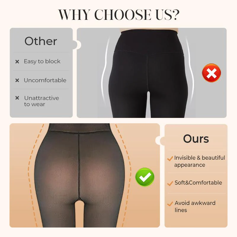 Collants chauds et extensibles pour femmes, doublés thermiquement - Image 2
