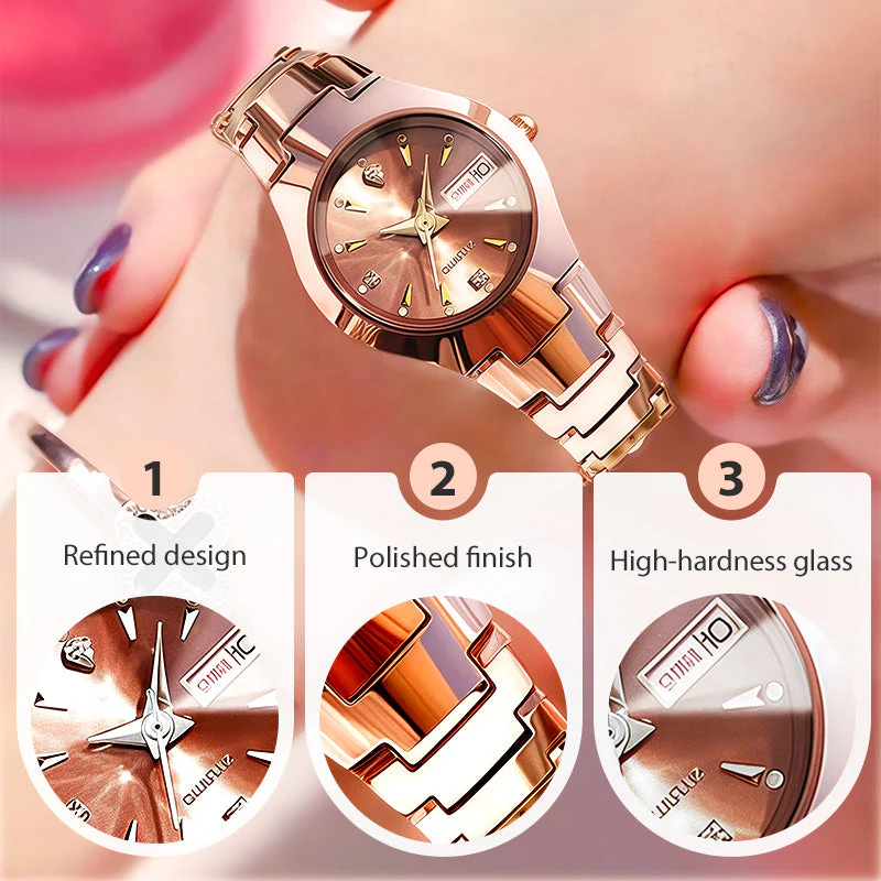 ⏰ Ce soir à minuit expire - Offre à 29.99€ !⌚Montre élégante et étanche pour femme - Le plus beau cadeau🎁 - Image 3